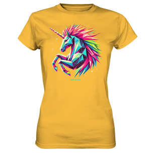 Prunkendes geometrisches Einhorn - Ladies Premium Shirt Bright Lights Arts