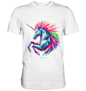 Prunkendes geometrisches Einhorn - Premium Shirt Bright Lights Arts