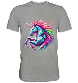 Prunkendes geometrisches Einhorn - Premium Shirt Bright Lights Arts