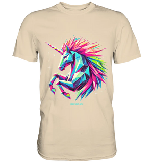 Prunkendes geometrisches Einhorn - Premium Shirt Bright Lights Arts