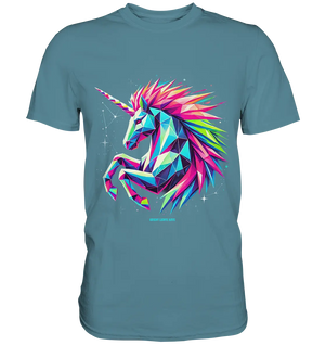 Prunkendes geometrisches Einhorn - Premium Shirt Bright Lights Arts