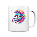 Prunkendes geometrisches Einhorn - Tasse glossy Bright Lights Arts