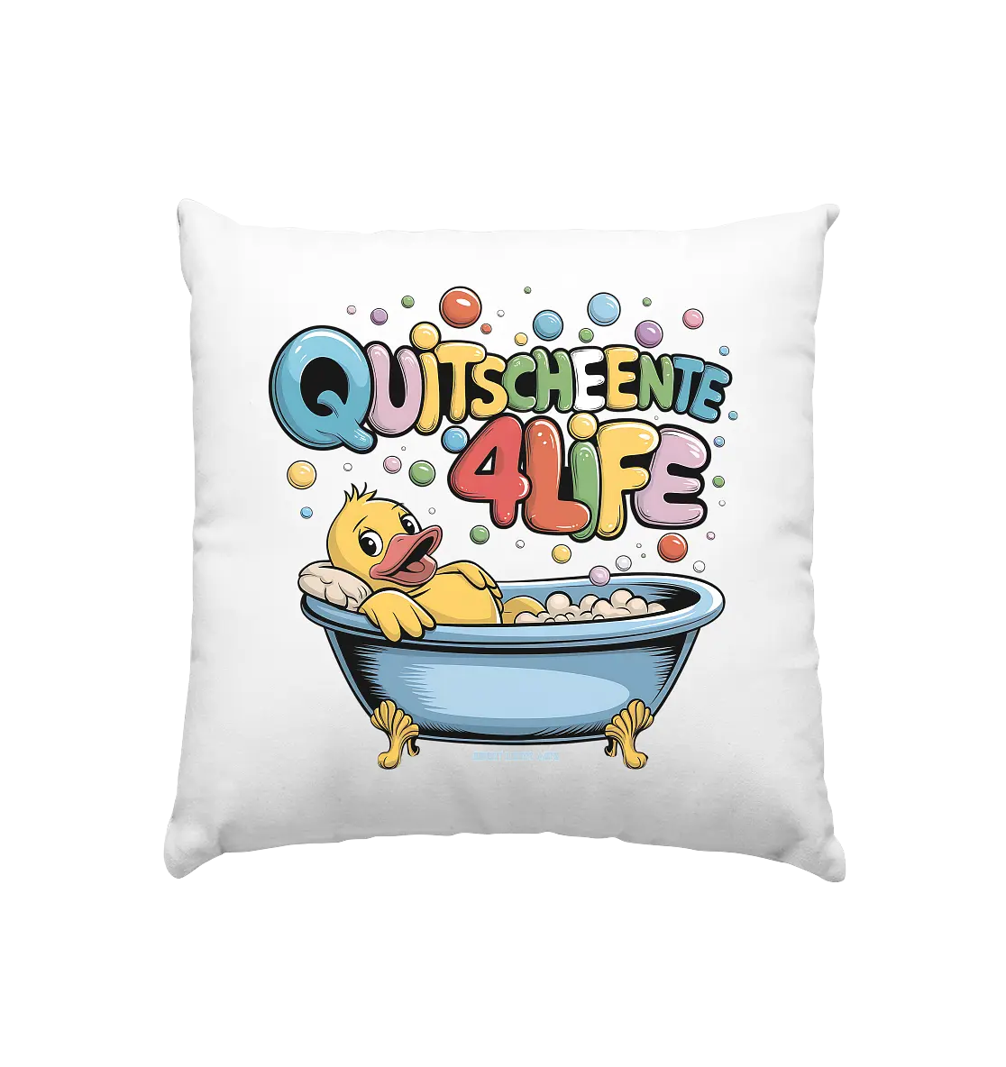 Quietscheente 4Life – Spaß, Farben und Badefreude - Kissen 40x40cm Bright Lights Arts