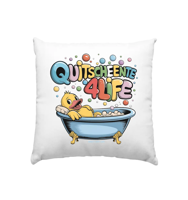 Quietscheente 4Life – Spaß, Farben und Badefreude - Kissen 40x40cm Bright Lights Arts