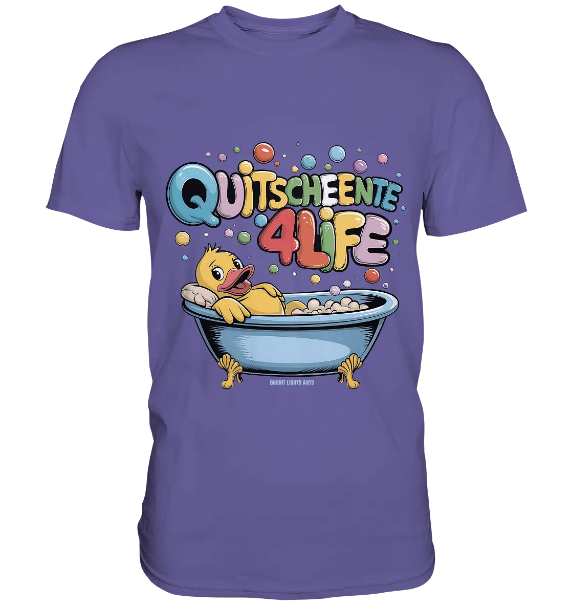 Quietscheente 4Life – Spaß, Farben und Badefreude - Premium Shirt Bright Lights Arts