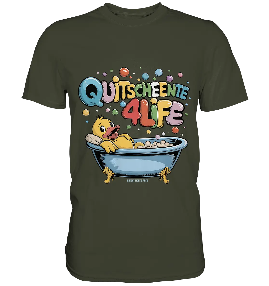 Quietscheente 4Life – Spaß, Farben und Badefreude - Premium Shirt Bright Lights Arts