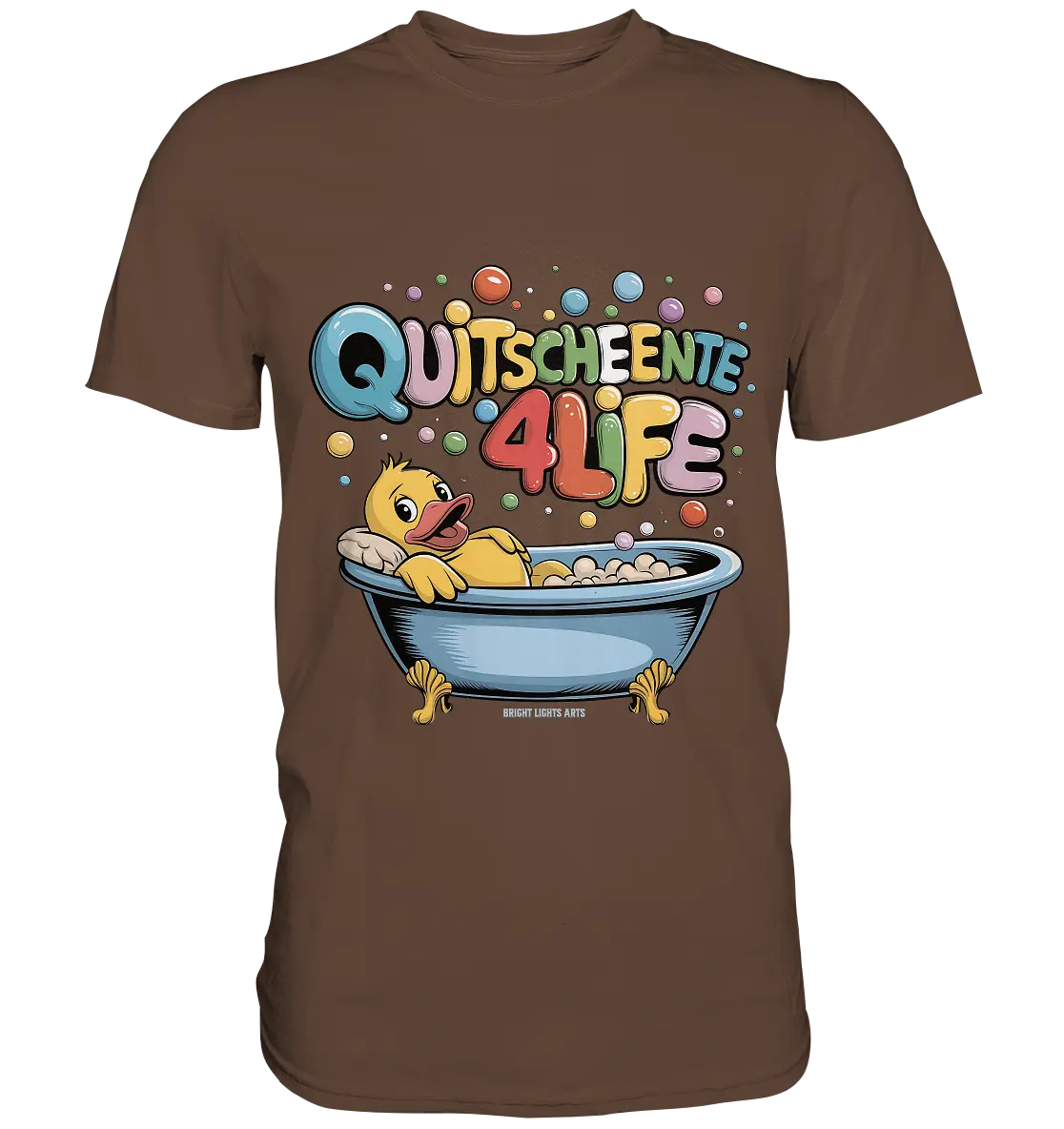 Quietscheente 4Life – Spaß, Farben und Badefreude - Premium Shirt Bright Lights Arts