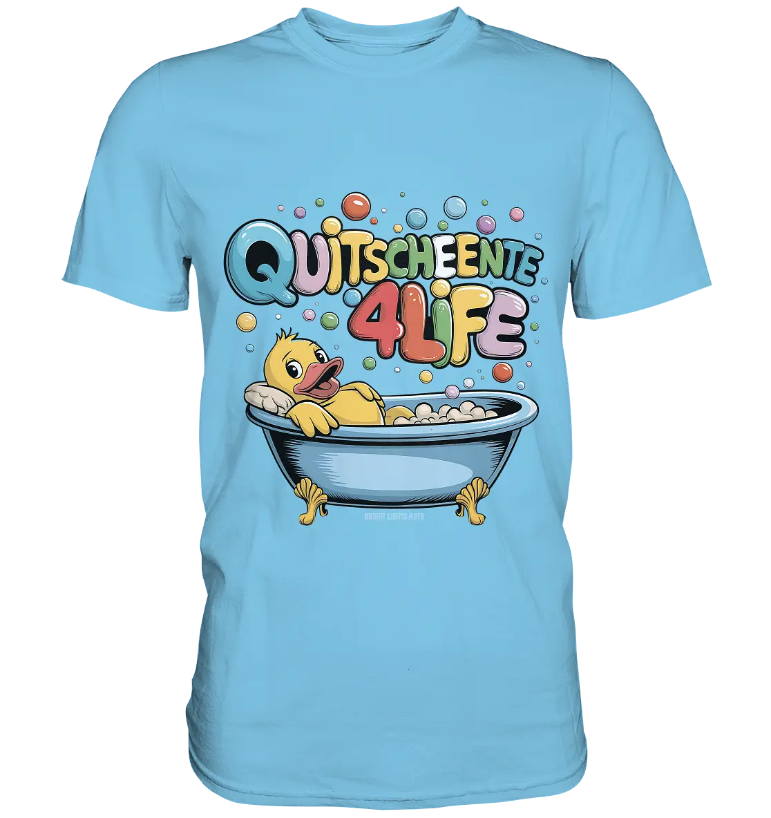 Quietscheente 4Life – Spaß, Farben und Badefreude - Premium Shirt Bright Lights Arts
