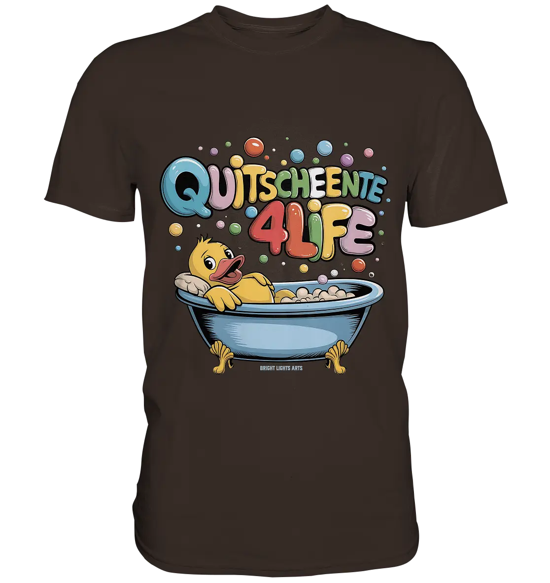 Quietscheente 4Life – Spaß, Farben und Badefreude - Premium Shirt Bright Lights Arts