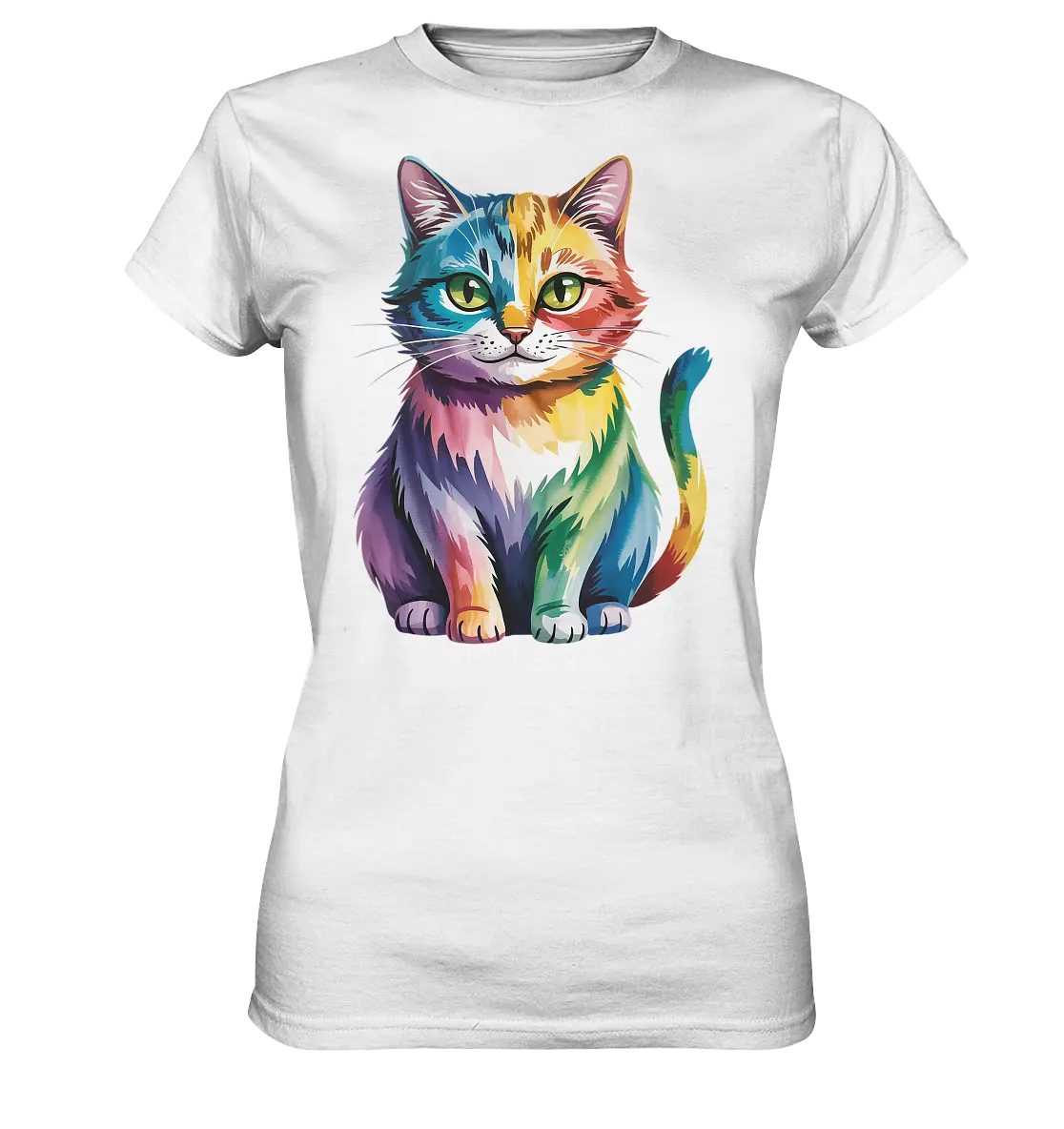 Rainbow Cat – Vielfalt & Harmonie - Ladies Premium Shirt Bright Lights Arts