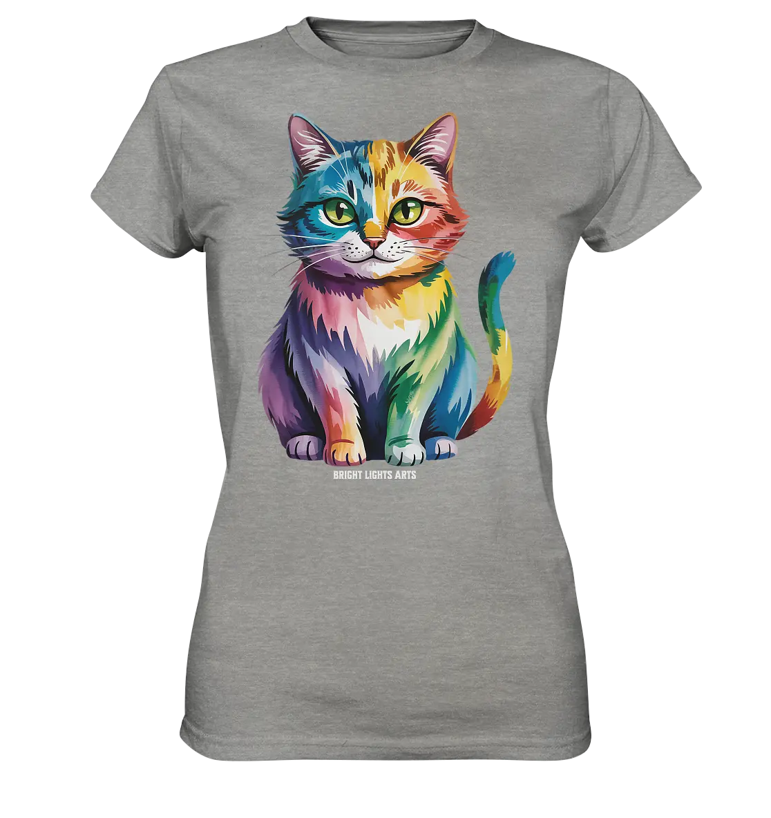 Rainbow Cat – Vielfalt & Harmonie - Ladies Premium Shirt Bright Lights Arts