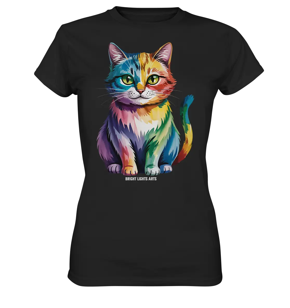 Rainbow Cat – Vielfalt & Harmonie - Ladies Premium Shirt Bright Lights Arts