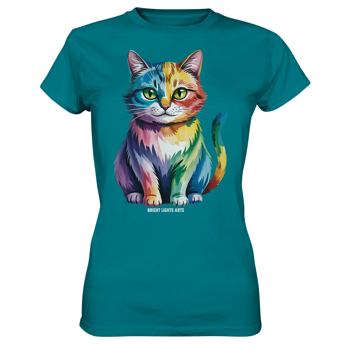 Rainbow Cat – Vielfalt & Harmonie - Ladies Premium Shirt Bright Lights Arts