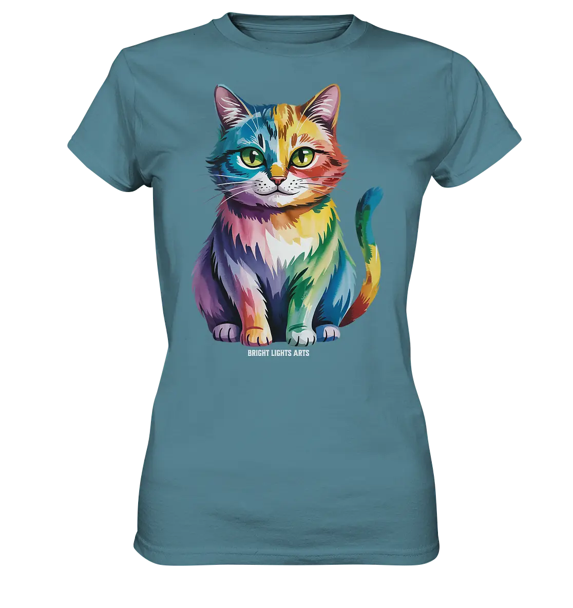 Rainbow Cat – Vielfalt & Harmonie - Ladies Premium Shirt Bright Lights Arts