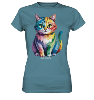 Rainbow Cat – Vielfalt & Harmonie - Ladies Premium Shirt Bright Lights Arts