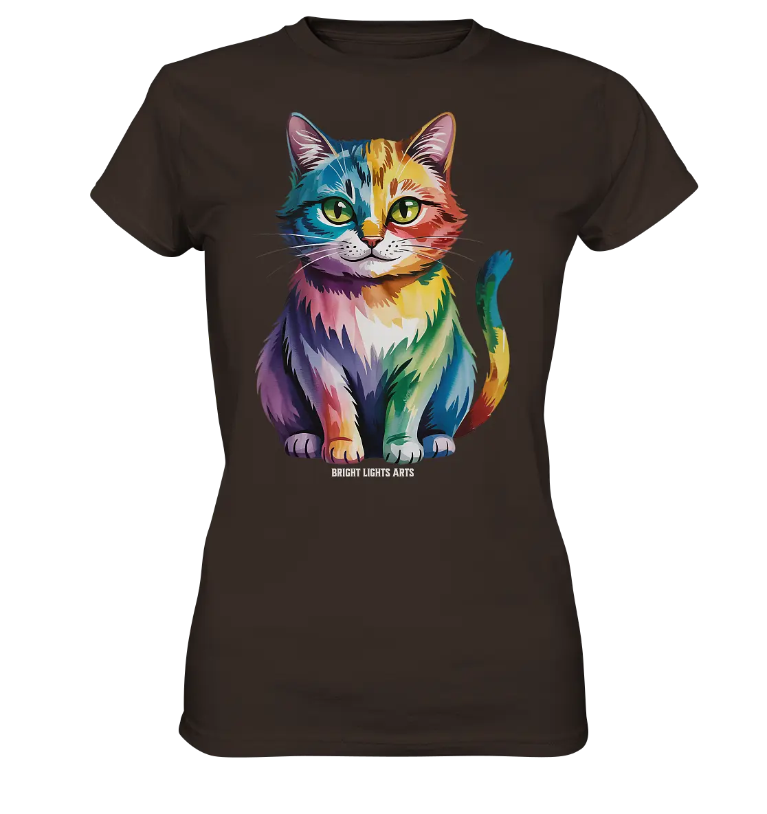Rainbow Cat – Vielfalt & Harmonie - Ladies Premium Shirt Bright Lights Arts