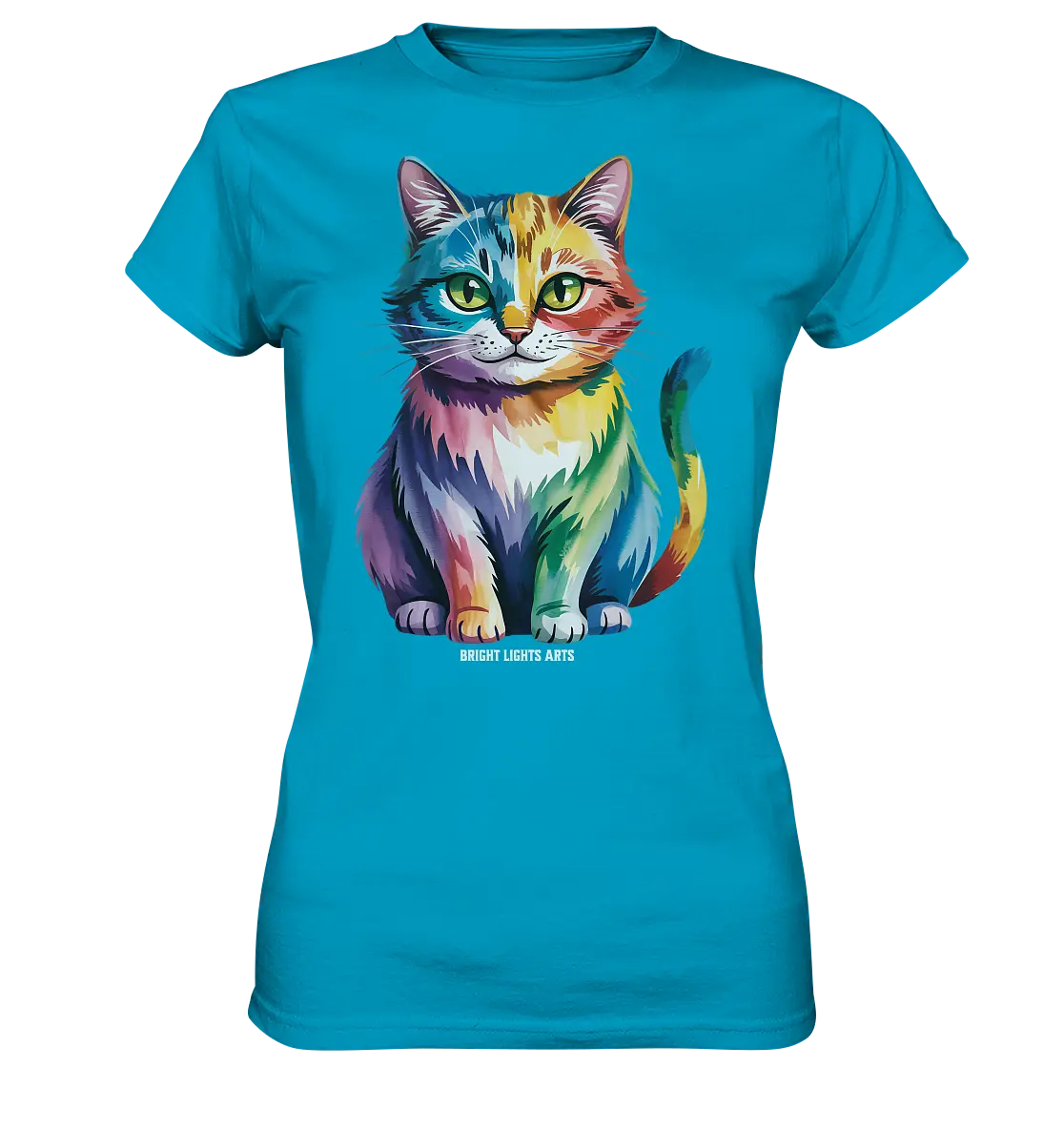 Rainbow Cat – Vielfalt & Harmonie - Ladies Premium Shirt Bright Lights Arts