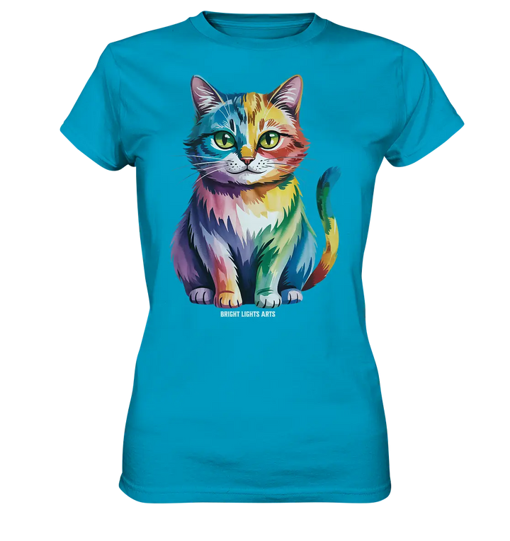 Rainbow Cat – Vielfalt & Harmonie - Ladies Premium Shirt Bright Lights Arts