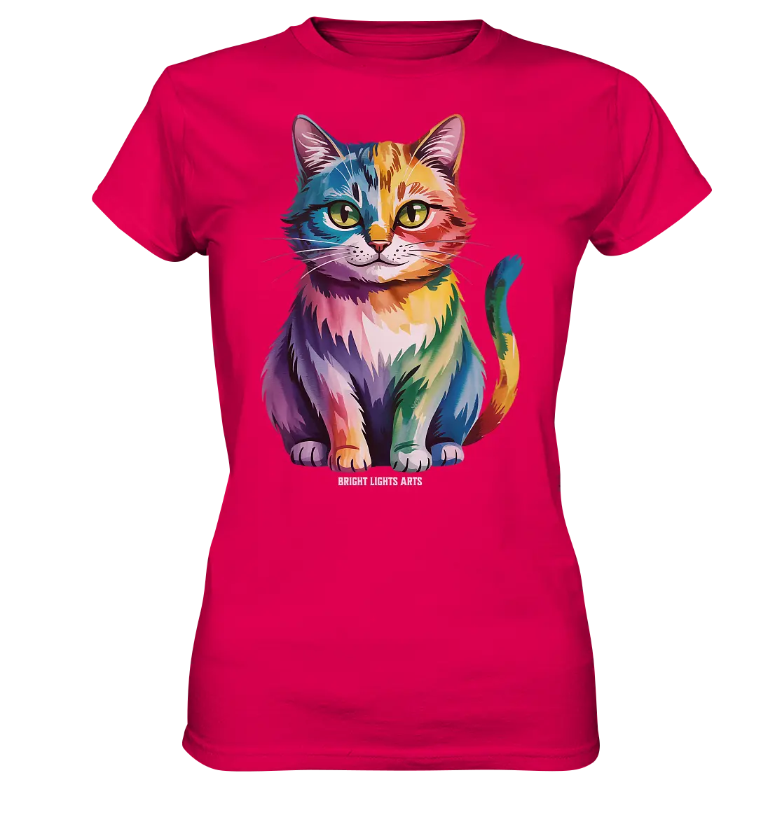 Rainbow Cat – Vielfalt & Harmonie - Ladies Premium Shirt Bright Lights Arts