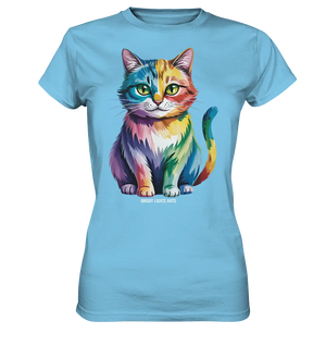 Rainbow Cat – Vielfalt & Harmonie - Ladies Premium Shirt Bright Lights Arts