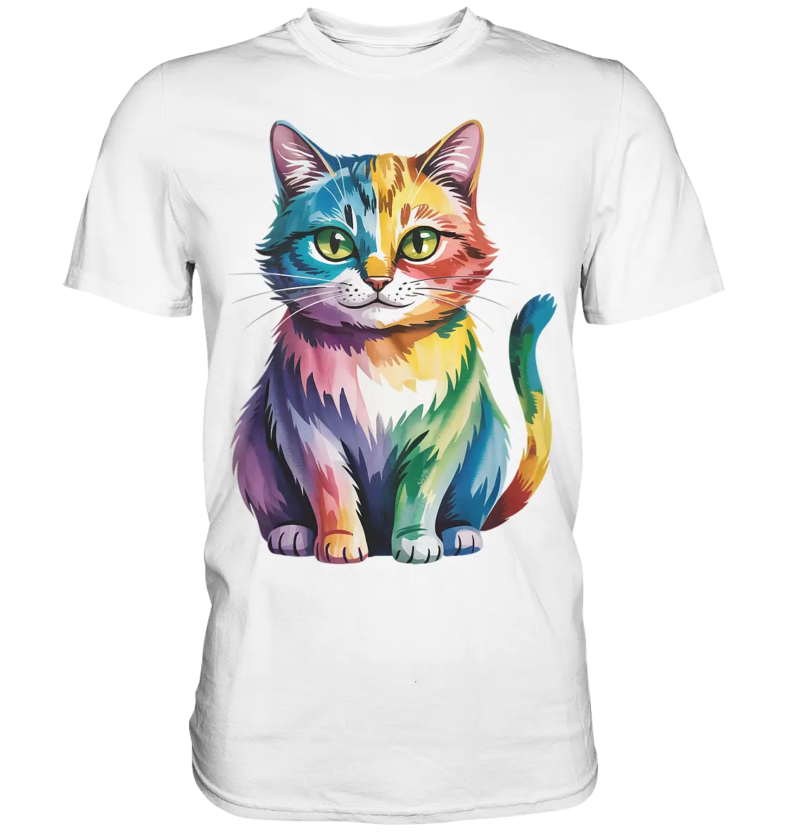 Rainbow Cat – Vielfalt & Harmonie - Premium Shirt Bright Lights Arts