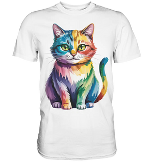 Rainbow Cat – Vielfalt & Harmonie - Premium Shirt Bright Lights Arts