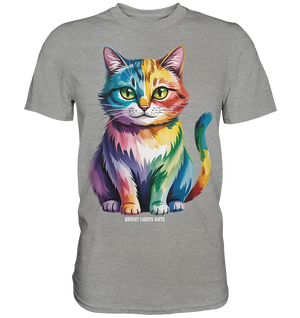 Rainbow Cat – Vielfalt & Harmonie - Premium Shirt Bright Lights Arts