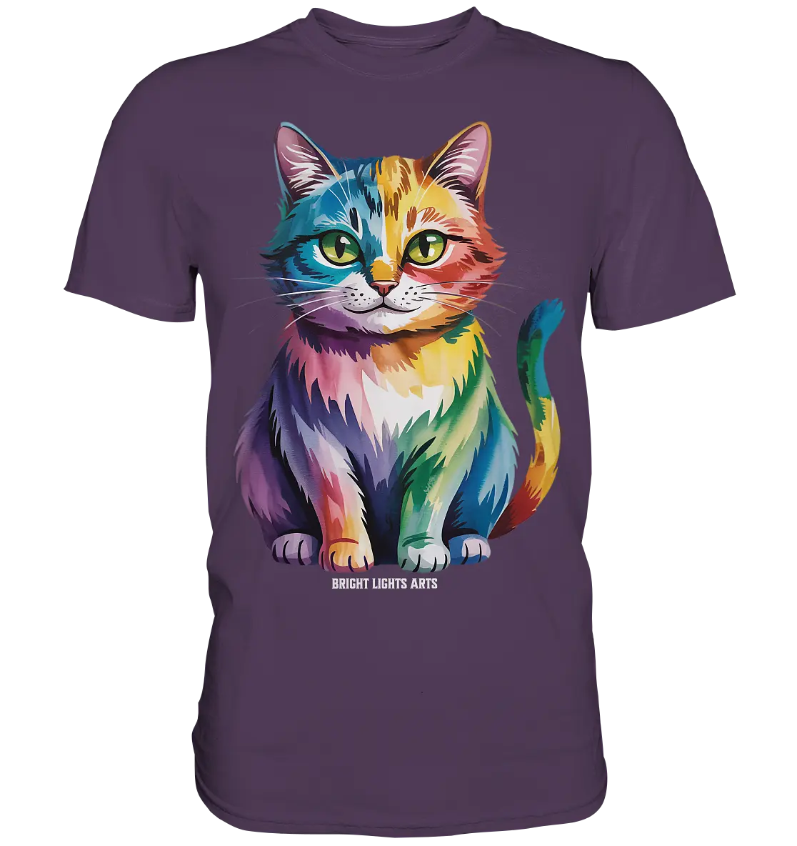 Rainbow Cat – Vielfalt & Harmonie - Premium Shirt Bright Lights Arts