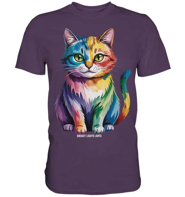 Rainbow Cat – Vielfalt & Harmonie - Premium Shirt Bright Lights Arts
