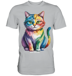 Rainbow Cat – Vielfalt & Harmonie - Premium Shirt Bright Lights Arts