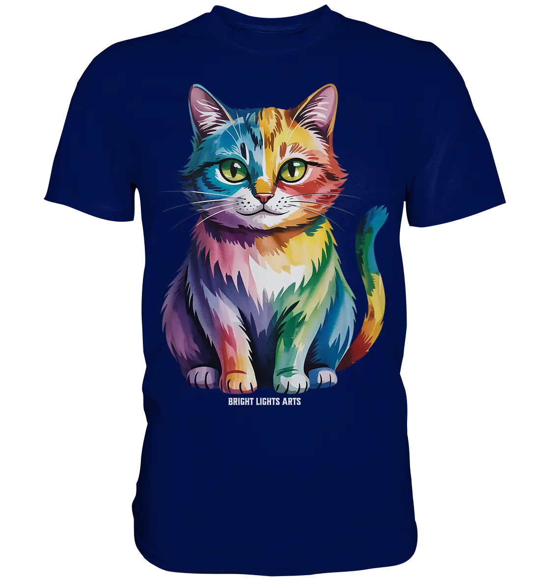 Rainbow Cat – Vielfalt & Harmonie - Premium Shirt Bright Lights Arts