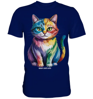 Rainbow Cat – Vielfalt & Harmonie - Premium Shirt Bright Lights Arts
