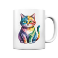 Rainbow Cat – Vielfalt & Harmonie - Tasse glossy Bright Lights Arts