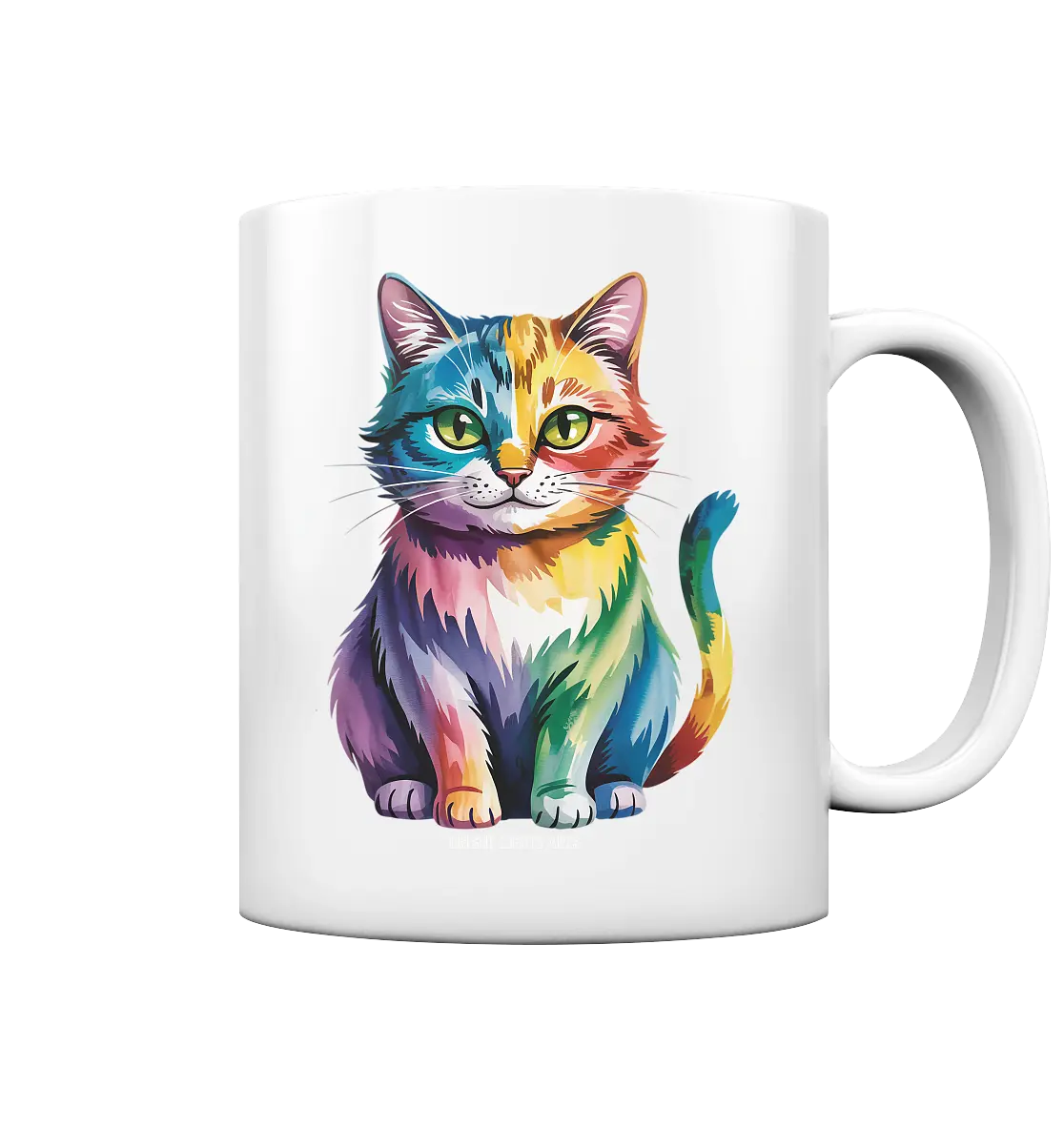 Rainbow Cat – Vielfalt & Harmonie - Tasse glossy Bright Lights Arts