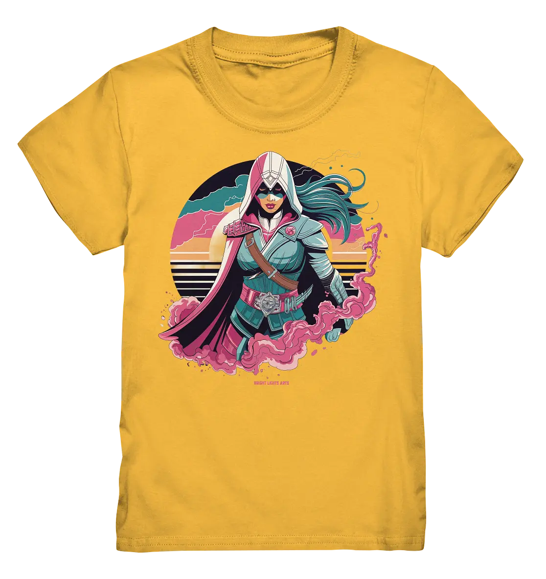 Retro-Future Hero - Kids Premium Shirt Bright Lights Arts