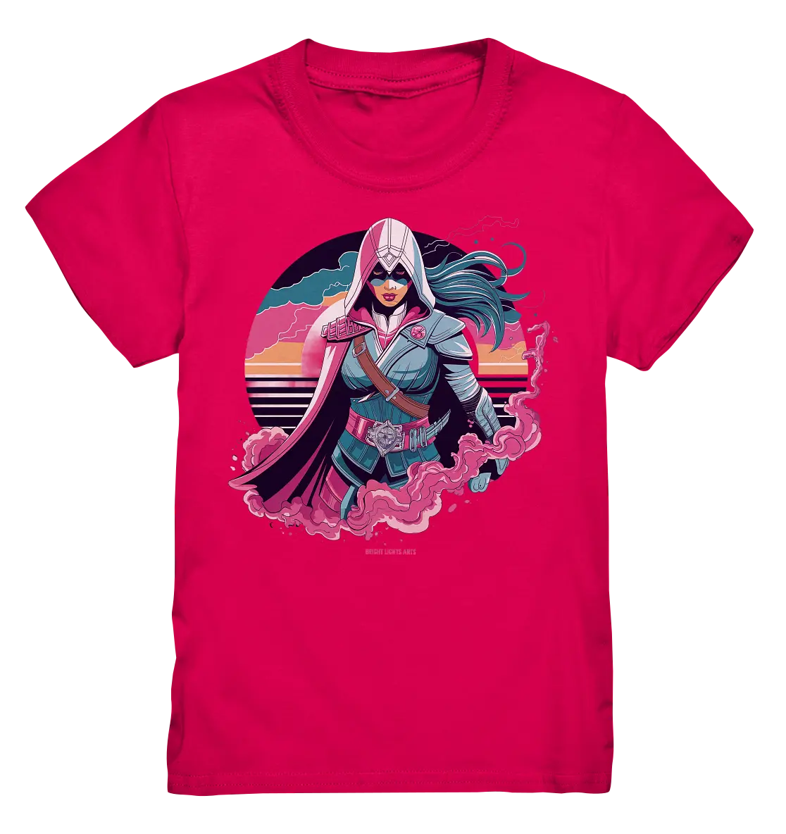 Retro-Future Hero - Kids Premium Shirt Bright Lights Arts