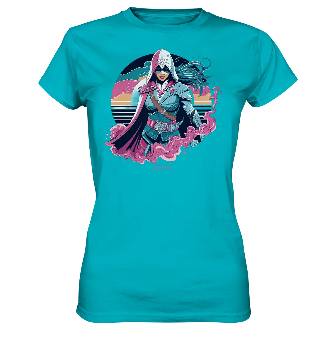 Retro-Future Hero - Ladies Premium Shirt Bright Lights Arts