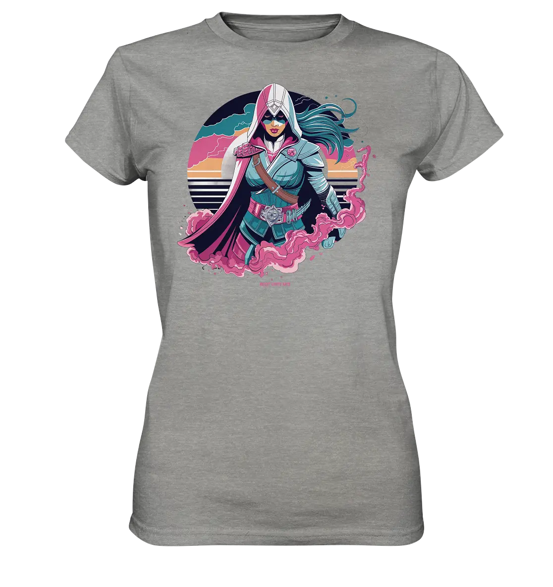 Retro-Future Hero - Ladies Premium Shirt Bright Lights Arts