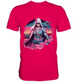 Retro-Future Hero - Premium Shirt Bright Lights Arts