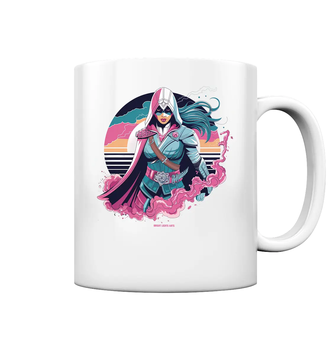 Retro-Future Hero - Tasse glossy Bright Lights Arts
