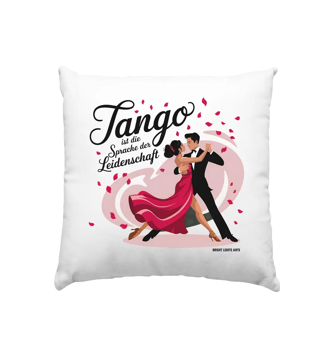 Romantik in Bewegung – Tango-Paar im leidenschaftlichen Tanz - Kissen 40x40cm Bright Lights Arts