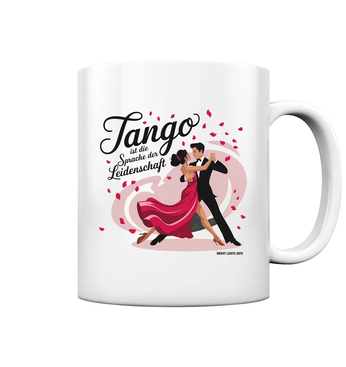 Romantik in Bewegung – Tango-Paar im leidenschaftlichen Tanz - Tasse glossy Bright Lights Arts