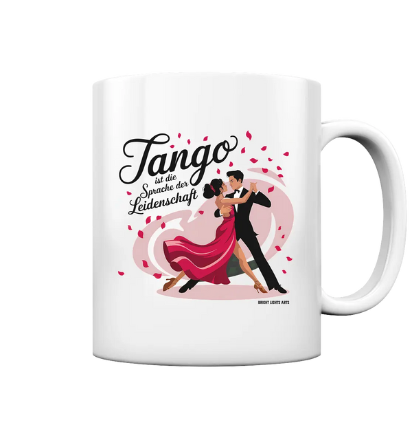 Romantik in Bewegung – Tango-Paar im leidenschaftlichen Tanz - Tasse glossy Bright Lights Arts