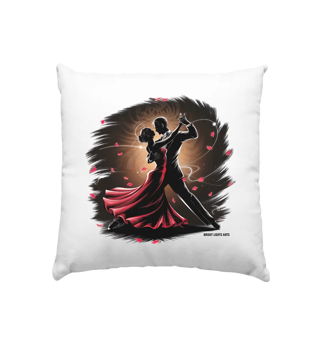 Romantischer Tanz im Rosenrausch - Kissen 40x40cm Bright Lights Arts