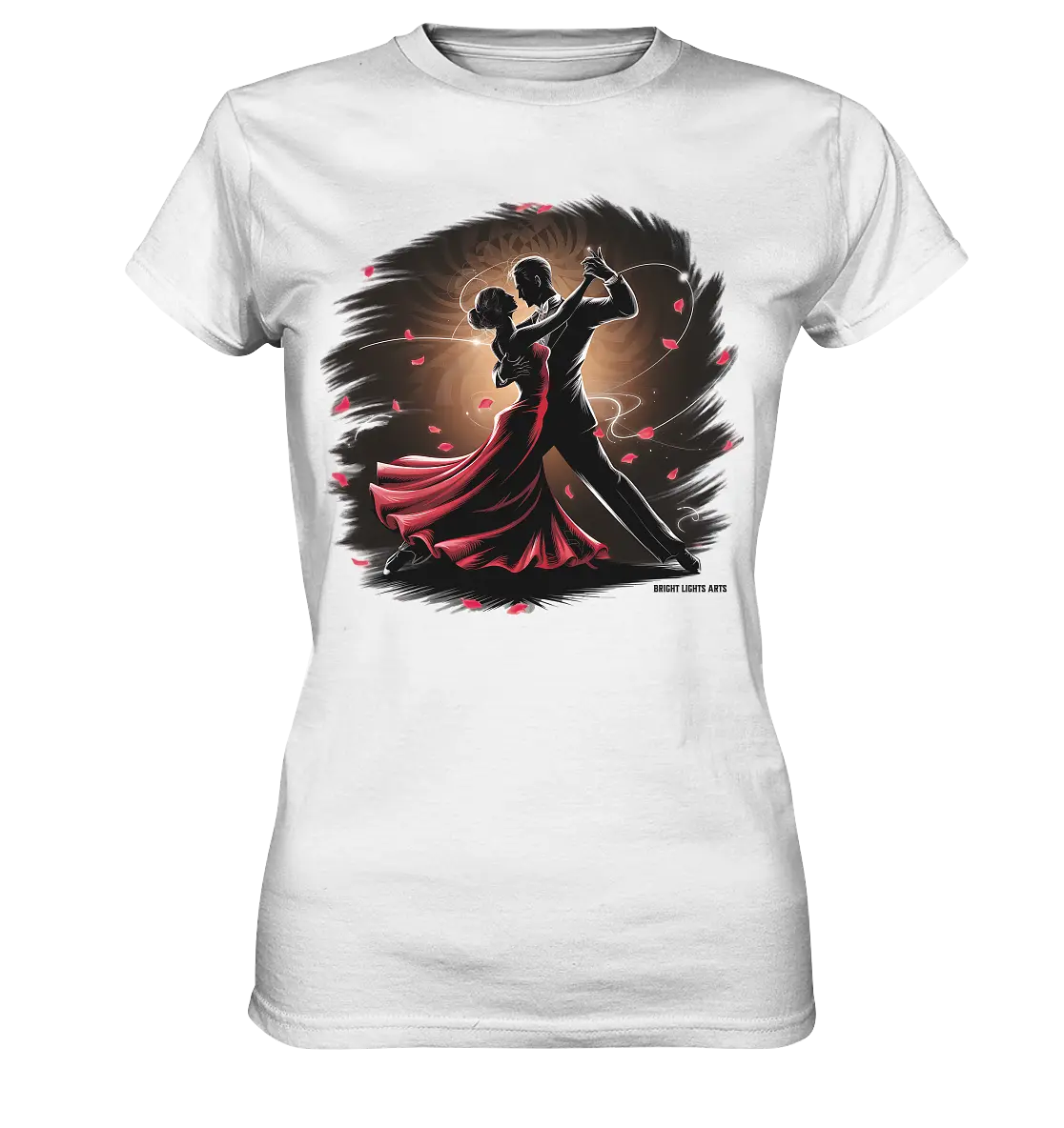 Romantischer Tanz im Rosenrausch - Ladies Premium Shirt Bright Lights Arts