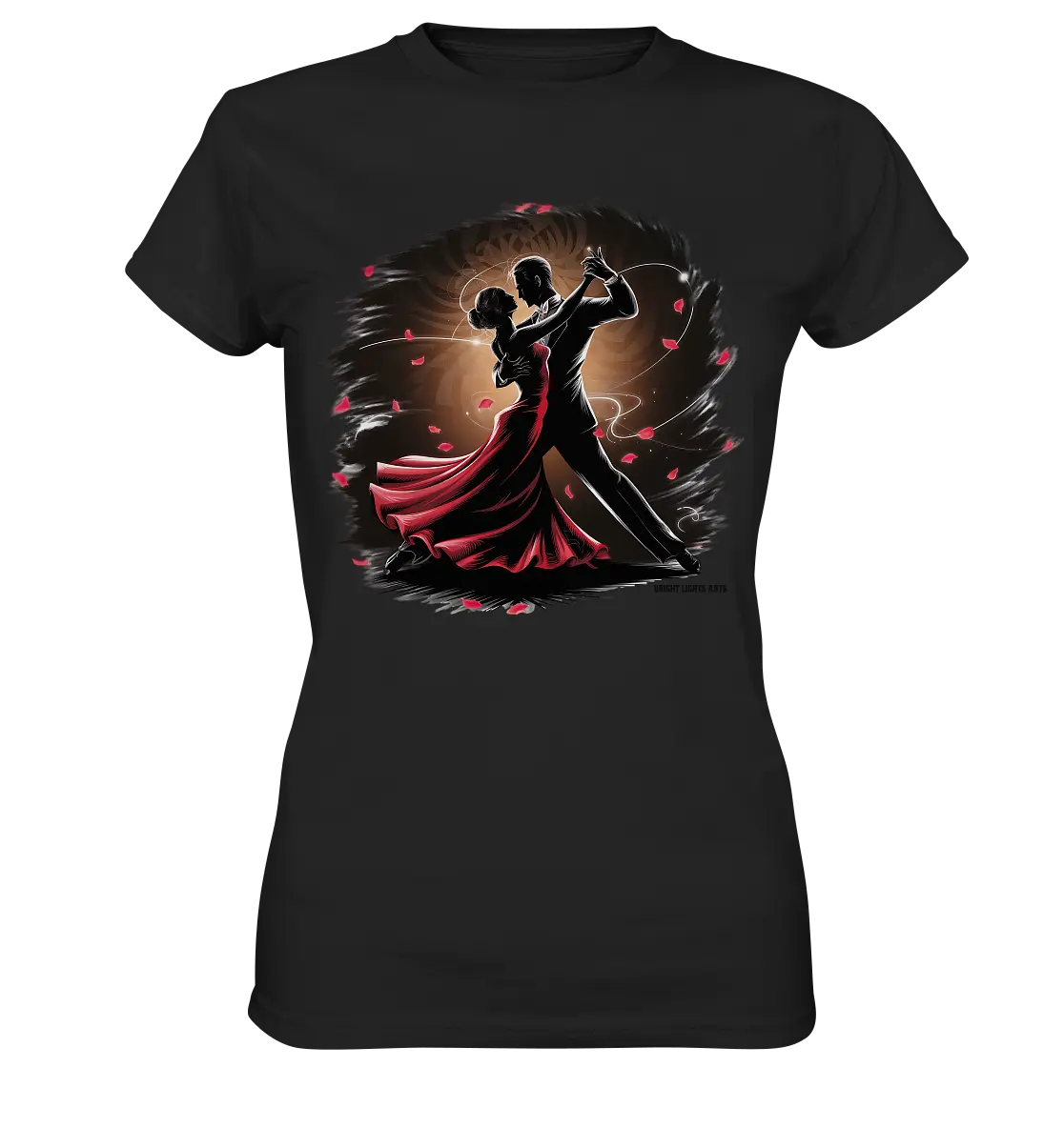 Romantischer Tanz im Rosenrausch - Ladies Premium Shirt Bright Lights Arts