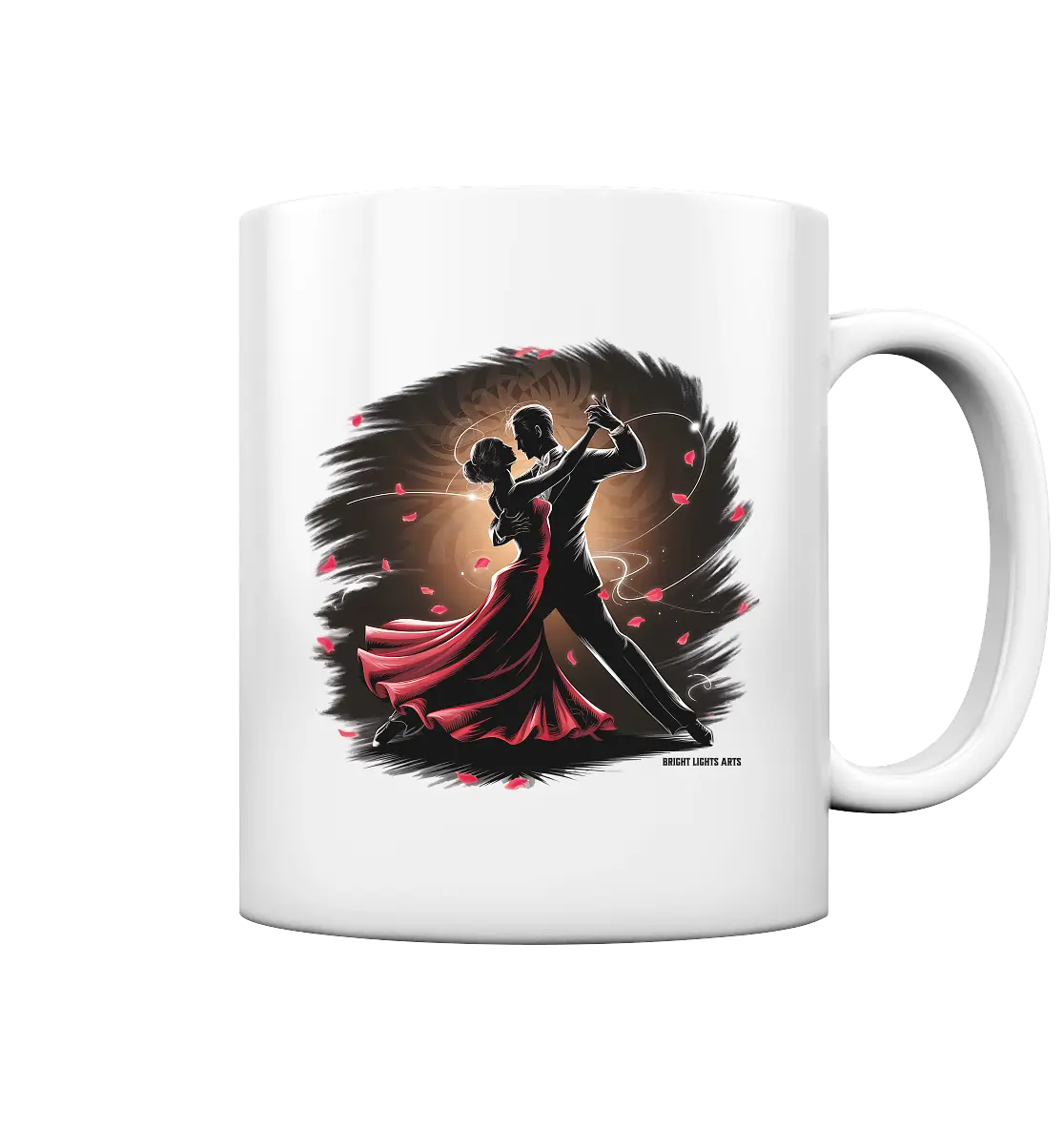 Romantischer Tanz im Rosenrausch - Tasse glossy Bright Lights Arts