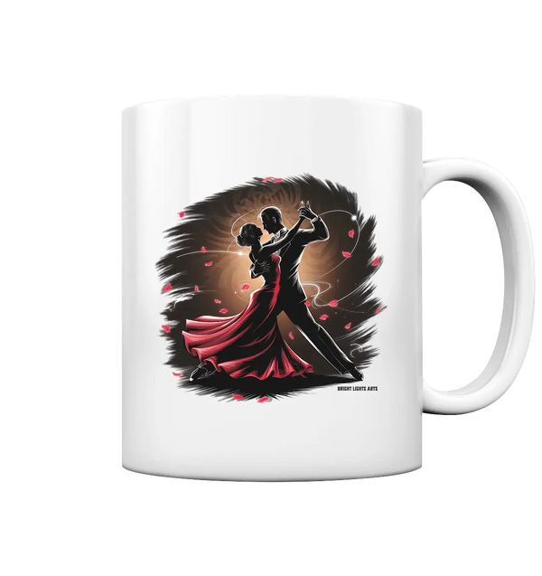 Romantischer Tanz im Rosenrausch - Tasse glossy Bright Lights Arts