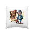 SAME SHIT DIFFERENT DAY – Humorvolles Design mit Affen im Anzug - Kissen 40x40cm - Bright Lights Arts