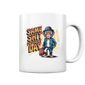 SAME SHIT DIFFERENT DAY – Humorvolles Design mit Affen im Anzug - Tasse glossy - Bright Lights Arts